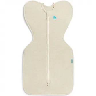 Sac de dormit pentru infasat bebelusi Love to Dream Swaddle Up, Oatmeal, S, 3.5-6kg, 1 TOG