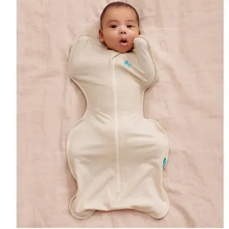 Sac de dormit pentru infasat bebelusi Love to Dream Swaddle Up, Oatmeal, S, 3.5-6kg, 1 TOG