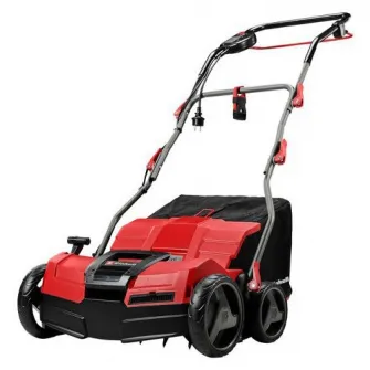 Scarificator electric cu aerator Einhell GE-SA 1640, putere 1600 W, latime lucru 40 cm, 4 trepte adancime pana la 12 mm, maner reglabil pe inaltime, sac colector 48 L, inclusiv rola aerator