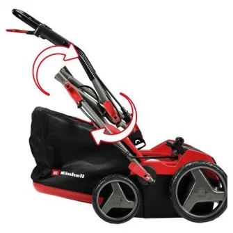 Scarificator electric cu aerator Einhell GE-SA 1640, putere 1600 W, latime lucru 40 cm, 4 trepte adancime pana la 12 mm, maner reglabil pe inaltime, sac colector 48 L, inclusiv rola aerator