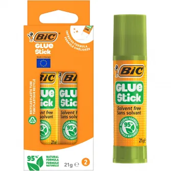 Set 2 bucati Lipici solid BIC ECO 21gr