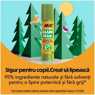 Set 3 bucati Lipici solid BIC ECO 8gr