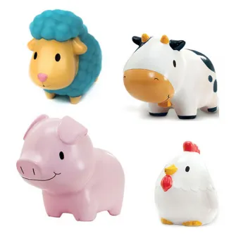 Set 4 jucarii de baie Munchkin, Ferma
