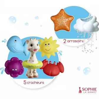 Set 7 jucarii de baie Vulli - Lumea marina a girafei Sophie