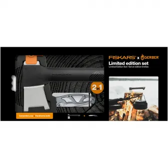 Set Fiskars: Topor A6 Solid Fiskars + Cutit Gerber Paraframe I