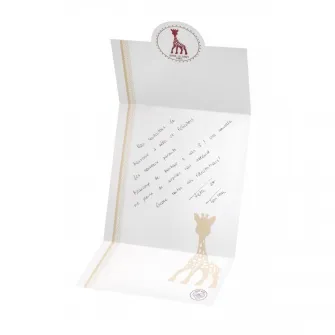 Set cadou Vulli Sophie-sticat - Girafa Sophie si jucarie zornaitoare cu inimioare
