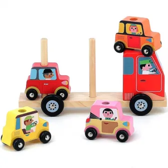 Set stivuibil din lemn Vilac, Camionul cu masinute