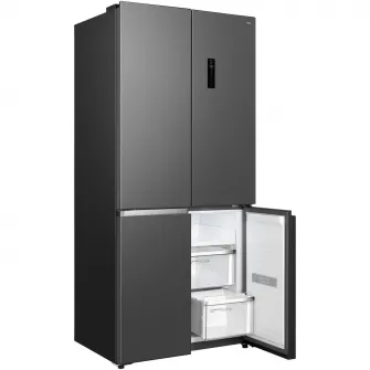Side by Side Cross Door TCL RC456CSE0, 456 l, FREE BUILT-IN, Total No Frost, Display Touch, Metal Cooling, T-Fresh, Multi Air-Flow, Pure Air, Zona Convertibila (-20/0/5 °C), AI Radar, Clasa E, H 190 cm, Gri Quartz