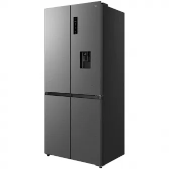 Side by Side Cross Door TCL RC518CXD0, 518 l, FREE BUILT-IN, Total No Frost, Display Touch, Metal Cooling, T-Fresh, Multi Air-Flow, Pure Air, Zona Convertibila (-20/0/5 °C), AI Radar, Dozator de Apa, Clasa D, H 190 cm, Galaxy Inox