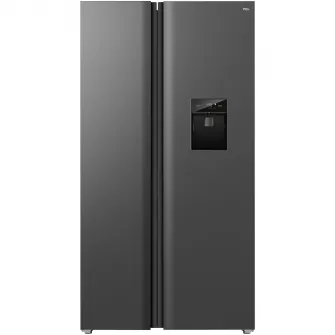Side by Side TCL RP631SSE1, 631 L, Total No Frost, Compresor Inverter, AAT, Swing Flow, Dispenser Apa, Clasa E, Gri Quartz