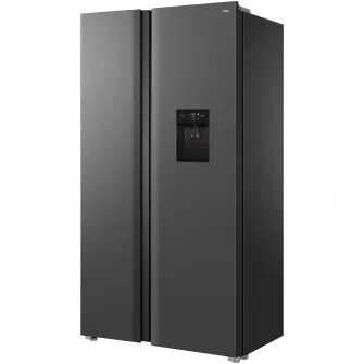 Side by Side TCL RP631SSE1, 631 L, Total No Frost, Compresor Inverter, AAT, Swing Flow, Dispenser Apa, Clasa E, Gri Quartz