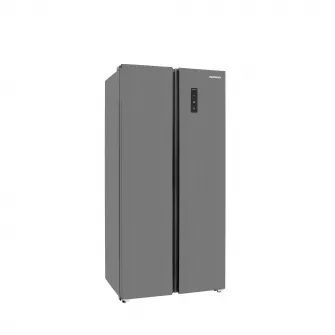 Side by side Daewoo FRN-473ESS , volum net total 473 L ,clasa E ,Total No Frost, Display pe usa, Smart control, Inverter, 833 x 670 x 1785 mm , silver