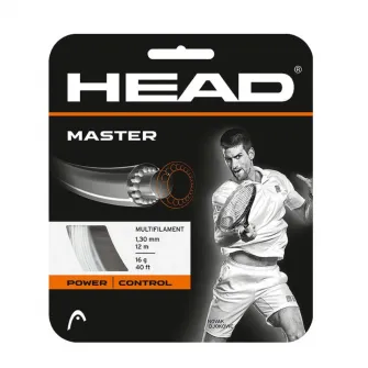 Snur tenis, HEAD, Alb, 1.30mm/12m, Master Multifilament Nylon PowerStrip Power+Control+Comfort