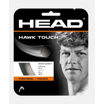 Snur tenis, HEAD, Antracit, 1.25mm/12m, Hawk Touch Co-Poliester Crystal Core Control+Feel+Comfort hibrid