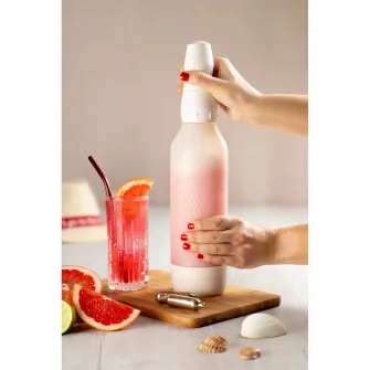 Sticla carbonatare iSi Twist'n Sparkle Virtuoso, 950 ml, Ivory