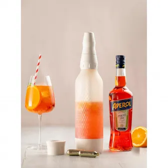 Sticla carbonatare iSi Twist'n Sparkle Virtuoso, 950 ml, Ivory