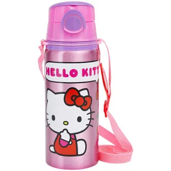 Sticla de apa pentru fete cu imprimeu Hello Kitty, 500 ml