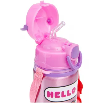 Sticla de apa pentru fete cu imprimeu Hello Kitty, 500 ml