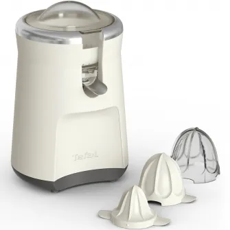 Storcator de citrice Tefal Collection ZP610AE0, 100 W, 1 viteza, capac de protectie, 3 conuri, design retro, crem
