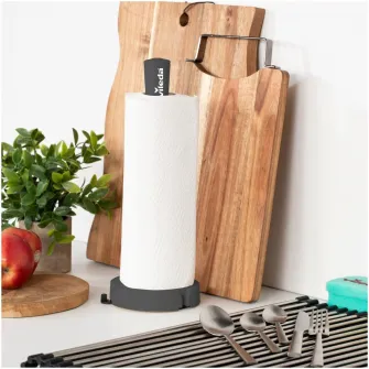 Suport rola de bucatarie VILEDA Easy Kitchen, 16x33cm, plastic, Gri