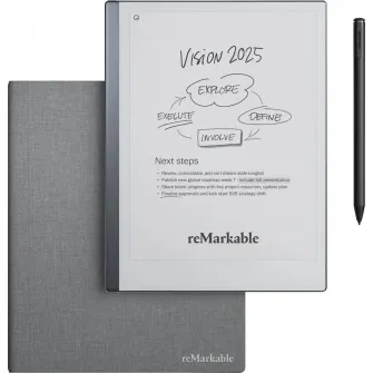 Tableta ePaper reMarkable 2, 10.3'', 8 GB, Wi-Fi, USB-C, cu creion Marker Plus si husa, Gri