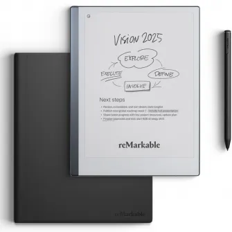 Tableta ePaper reMarkable 2, 10.3'', 8 GB, Wi-Fi, USB-C, cu creion Marker Plus si husa, Negru