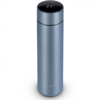 Termos cu termometru Lamart Sipp, inox, 450 ml, albastru