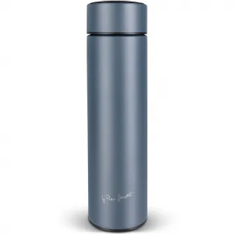 Termos cu termometru Lamart Sipp, inox, 450 ml, albastru