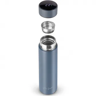 Termos cu termometru Lamart Sipp, inox, 450 ml, albastru