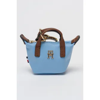 Tommy Hilfiger, Breloc in forma de geanta, Auriu, Maro, Albastru deschis