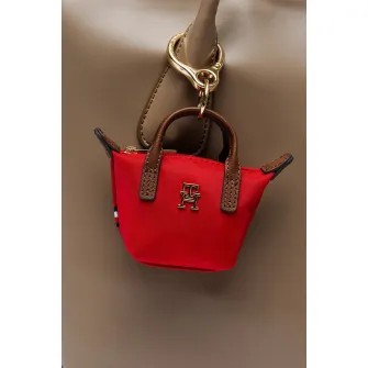 Tommy Hilfiger, Breloc in forma de geanta, Rosu