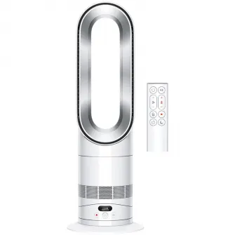Ventilator cu incalzire si racire Dyson Hot+Cool™ AM15, Control inteligent prin aplicatia MyDyson, Tehnologie Air Multiplier™, flux aer 200 l/s, 10 trepte de viteza, Alb
