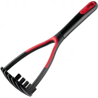 Zdrobitor de cartofi Tefal Ingenio+, compatibilitate cu masina de spalat vase, plastic, negru & rosu