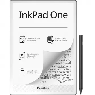 eBook Reader & e-note PocketBook InkPad One (PB1030) PB710, stylus inclus, ecran tactil 10.3'' E Ink Mobius™, monocrom 226ppi, 32GB, iluminare frontala, WiFi&Bluetooth, USB-C, negru mat