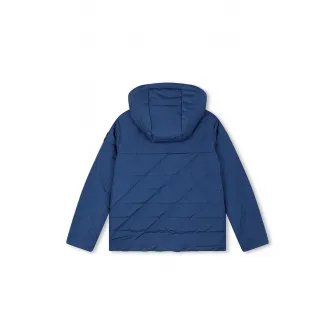 BOSS Kidswear, Geaca cu vatelina si gluga, Bleumarin, 102 CM