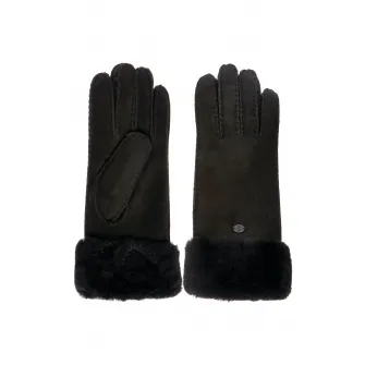 Emu, Manusi de piele intoarsa cu captuseala de lana, Negru, 25 CM