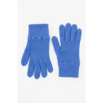 Moschino, Manusi de lana cu aplicatie logo, Indigo