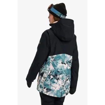 ROXY, Geaca cu gluga, pentru schi, Negru, Albastru prafuit, Alb optic, XS