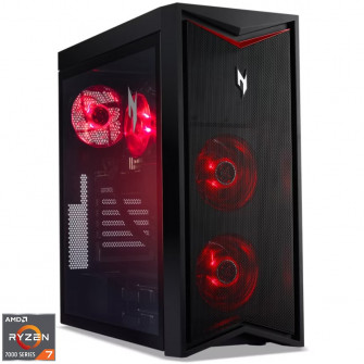 Sistem Gaming Acer Nitro N70-130 cu procesor AMD Ryzen™ 7 7700 pana la 5.30 GHz, 32GB DDR5, 1TB SSD, NVIDIA® GeForce RTX™ 4060 8GB GDDR6X, No OS, Black