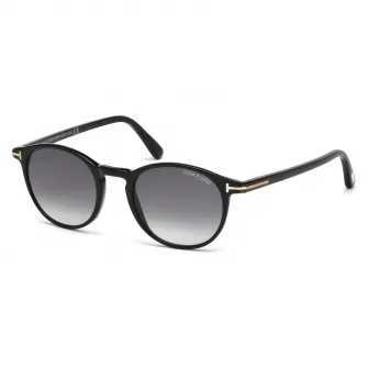 Tom Ford, Ochelari de soare rotunzi cu lentile in degrade, Negru, 48-20-145
