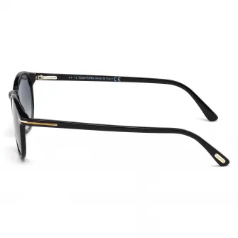 Tom Ford, Ochelari de soare rotunzi cu lentile in degrade, Negru, 48-20-145