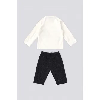 U.S. Polo Assn., Set de bluza, pantaloni si hanorac, Negru, Crem, 68-74 CM