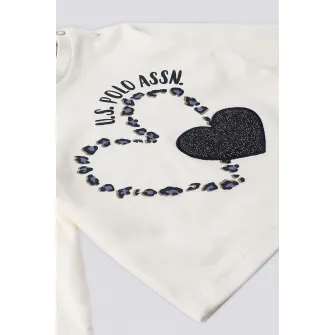 U.S. Polo Assn., Set de bluza, pantaloni si hanorac, Negru, Crem, 68-74 CM