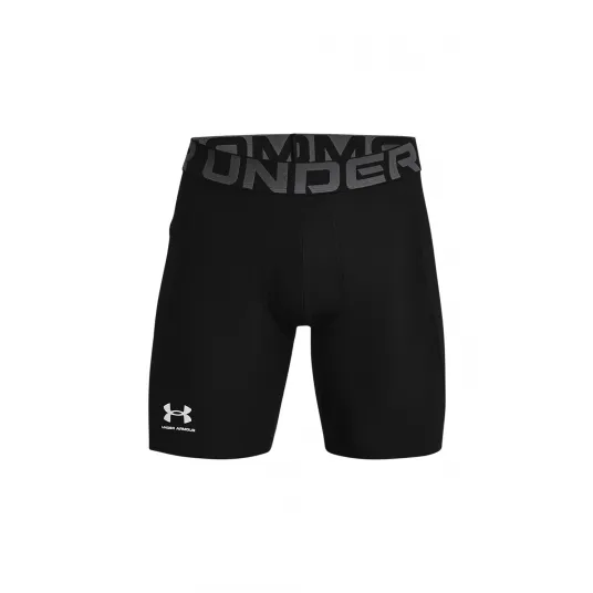 Under Armour, Colanti scurti de compresie pentru fitness HeatGear®, Negru, Alb, L