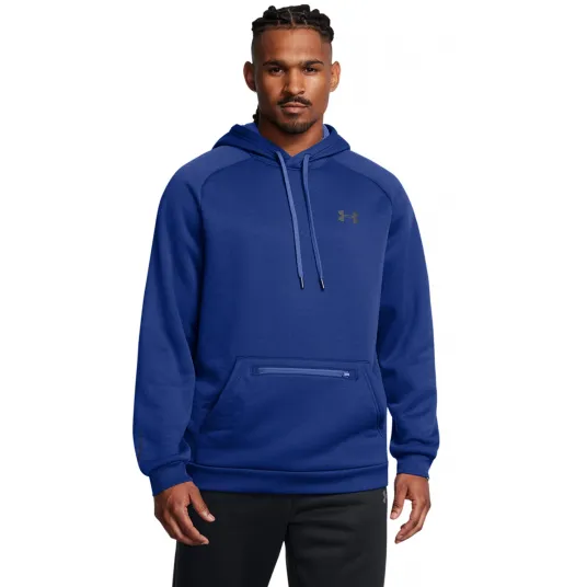 Under Armour, Hanorac cu captuseala din fleece, pentru fitness Armour, Albastru royal, L