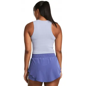 Under Armour, Top crop fara cusaturi pentru antrenament Train, Alb murdar, L
