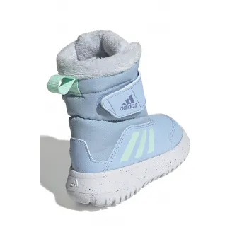 adidas Sportswear, Cizme cu velcro Winterplay, Albastru pastel, Verde menta, 26.5 EU