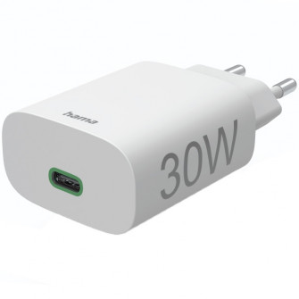 Incarcator retea Hama, USB, PD / Qualcomm, 30W, Alb