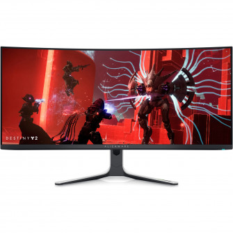 Monitor gaming curbat QD-OLED Dell Alienware 34, 3440x1400, DisplayPort, 0.1ms, G-Sync, Vesa, Negru