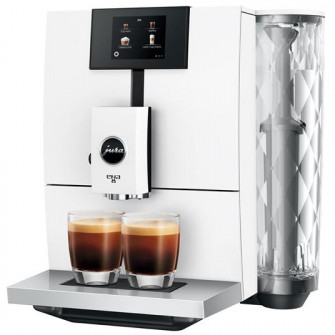 Espressor automat Jura ENA 8 Touch Full Nordic White EC, 1450 W, 15 bar, 1.1 l, recipient boabe 125 g, 15 bauturi, pregatit WiFi, afisaj color, rasnita Professional Aroma, incalzire Thermoblock, meniu limba romana, alb